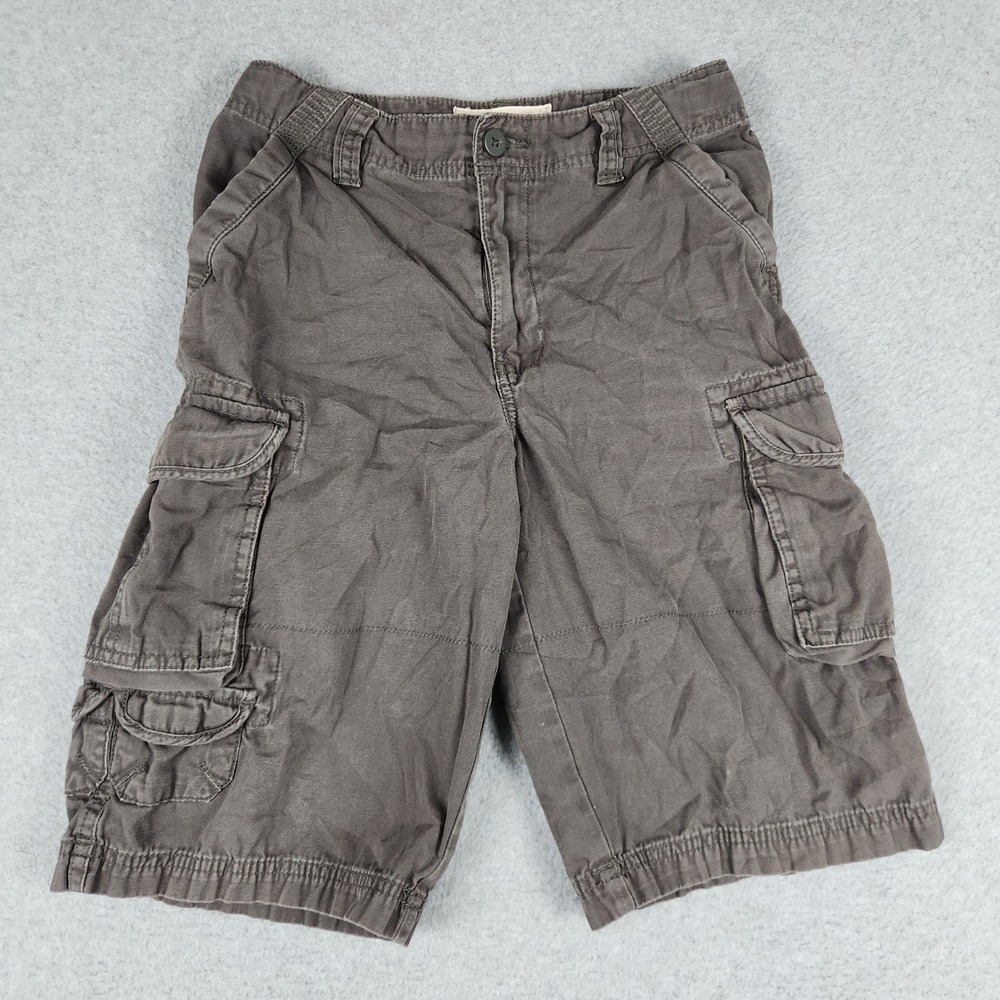 Urban Pipeline Cargo Shorts Kids 12 Gray Cotton Utility Multi Pocket Relaxed Fit